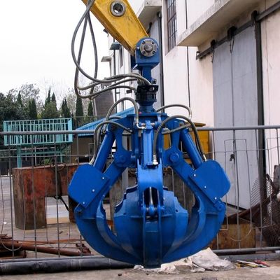 L'escavatore di vendita diretta della fabbrica residuo idraulico dell'acciaio della benna a polipo di rotazione di 360 gradi attacca