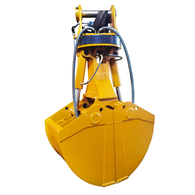 Yellow Clamshell Bucket Hydraulic Clamshell Bucket Q355B for Telescopic Arm Excavator