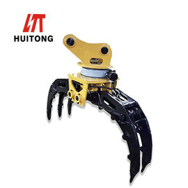 Qualità  7-70 Ton Excavator Rotating Grapple , Rotating Wood Grab High Durability Fabbrica