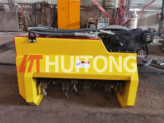 Certificato Q355B Excavator Flail Mower 2000mm Cutting Machine in colore arancione/nero