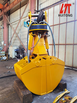 Personalizzare scavatore Hydraulic Clamshell Bucket 0.6m3 6-10T scavatore PC60 SK100 per il dragaggio del fiume pulizia lavori di movimentazione di terra