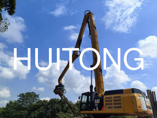 EXCAVATOR Piling Boom per PC200/CAT320 11,5m per la protezione dei argini fluviali/trattamento dei terreni molli per ferrovie e autostrade