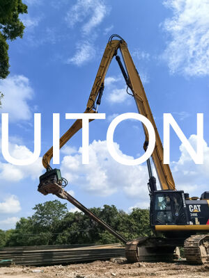 EXCAVATOR Piling Boom per PC200/CAT320 11,5m per la protezione dei argini fluviali/trattamento dei terreni molli per ferrovie e autostrade