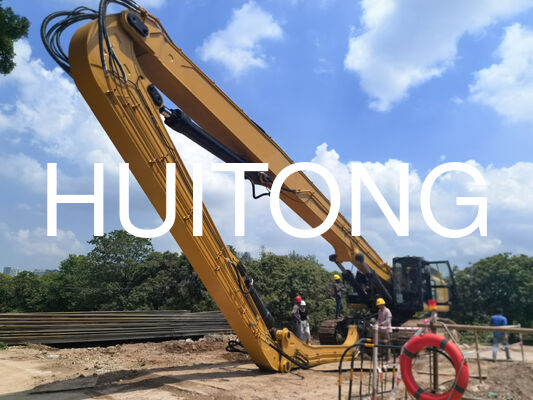 EXCAVATOR Piling Boom per PC200/CAT320 11,5m per la protezione dei argini fluviali/trattamento dei terreni molli per ferrovie e autostrade