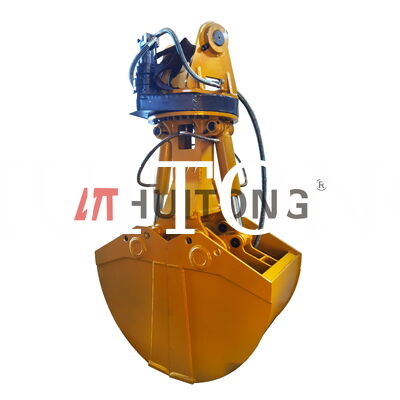Fabbrica di forniture Escavatore Hydraulic Rotating Clamshell Bucket HUITONG Materiale Q355B di alta qualità 11-16Ton 0,6-0,8m per la ri-manipolazione del materiale / scavo delle fondamenta / carico e scarico della stiva della nave