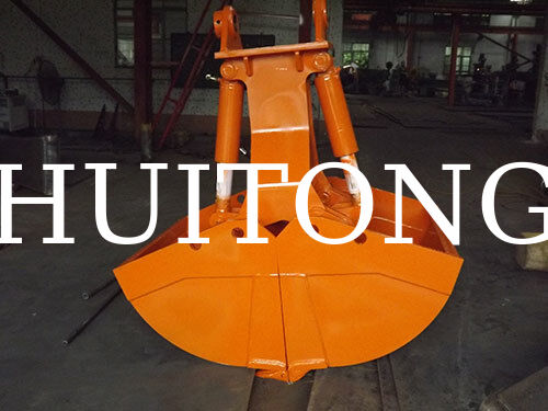 Fabbrica di forniture Escavatore idraulico Clamshell Bucket HUITONG Materiale Q355B di alta qualità 21-24Ton 1,2m per la ri-manipolazione del materiale / scavo delle fondamenta / carico e scarico della stiva della nave