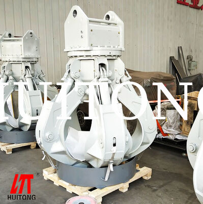 Excavator Hydraulic Orange Peel Grapple 30-35Ton Rotating Grab 2250mm for Scrap Metal Recycling and Material Handling