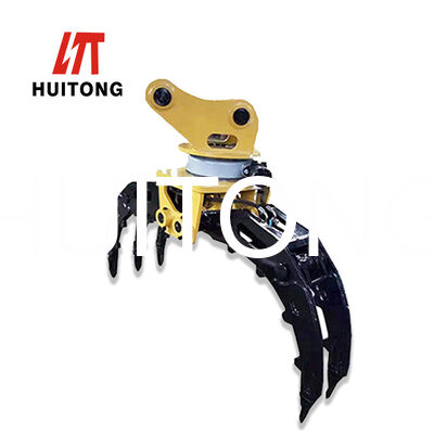HUITONG Excavator Hydraulic Rotating Grapple PC200/CAT320 for Wood Cutting Attachment/Forestry / Log Yard/Scrap / Recycling Yard