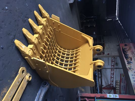 22 tonnellate PC220 Q355B Customized Excavator Bucket 1.1M3 Skeleton Bucket per la pulizia delle lattine