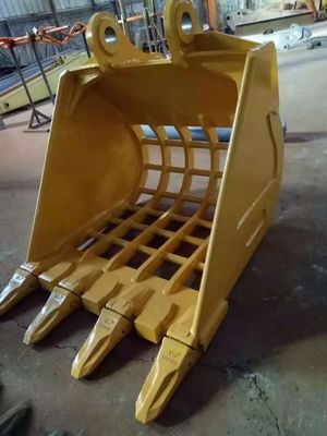 22 tonnellate PC220 Q355B Customized Excavator Bucket 1.1M3 Skeleton Bucket per la pulizia delle lattine