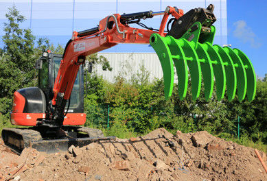 6 10 20 tonnellate mini escavatore Rake di foglia secchio di radice Rake Grabber per Ex200 ZX210 escavatore