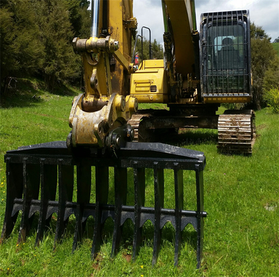 HUITONG Mini Escavatore Ripper Rake Scavo Attachment Land Clearing Rake Bucket