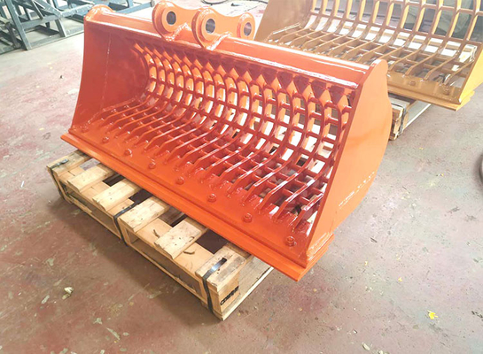 22 tonnellate PC220 Q355B Customized Excavator Bucket 1.1M3 Skeleton Bucket per la pulizia delle lattine
