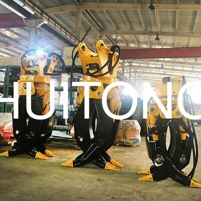 Grapple a rotazione idraulica personalizzata da 25 a 35 tonnellate Escavatore DX300 PC330 FR300 Grapple a legna Q355B per il carico di legname nel settore forestale
