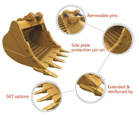 100% NUOVO Scavatore Bucket Personalizzato Grande Capacità Per 35Ton Scavatore Scheletro Scavatore Scavatore
