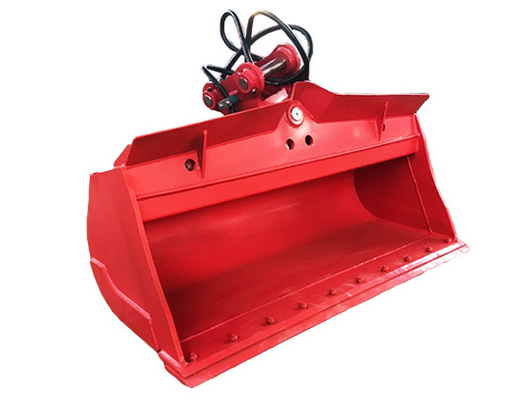 Red Excavator Tilt Bucket Larghezza di apertura personalizzata per le esigenze del cliente