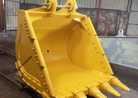 Pesante Q355 escavatore secchio di roccia con denti resistenti 700-1000 kg colore giallo/nero