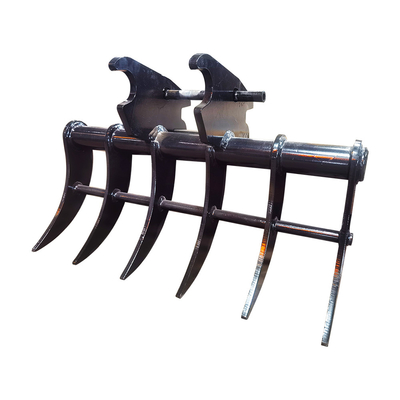Mini escavatore attaccamento spazzola Rake Grapple 3-50 tonnellate scavatore radice Rake in vendita