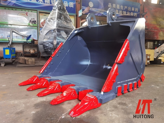 Excavator Rock Bucket with Hardox400 Custom Weight Heavy Duty Teeth (Bacchetta di roccia per escavatori con denti a peso pesante)