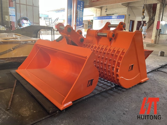 Red Excavator Tilt Bucket Larghezza di apertura personalizzata per le esigenze del cliente