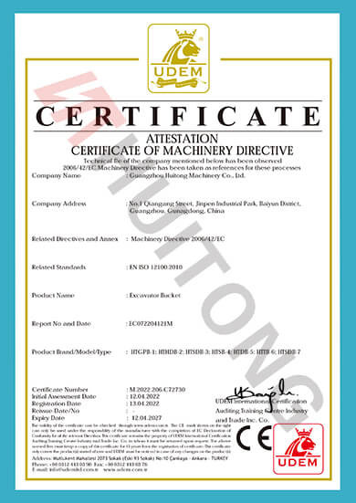 La CINA Guangzhou Huitong Machinery Co., Ltd. Certificazioni