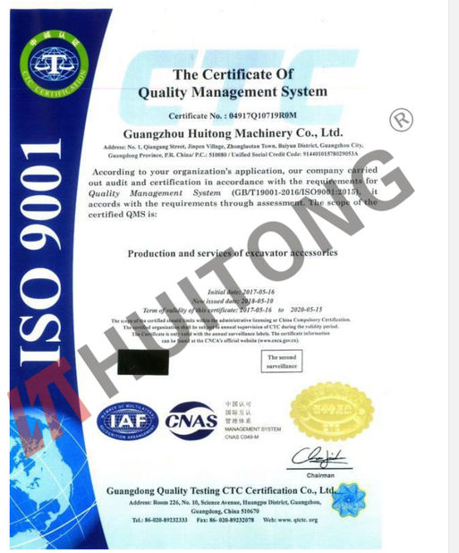 La CINA Guangzhou Huitong Machinery Co., Ltd. Certificazioni